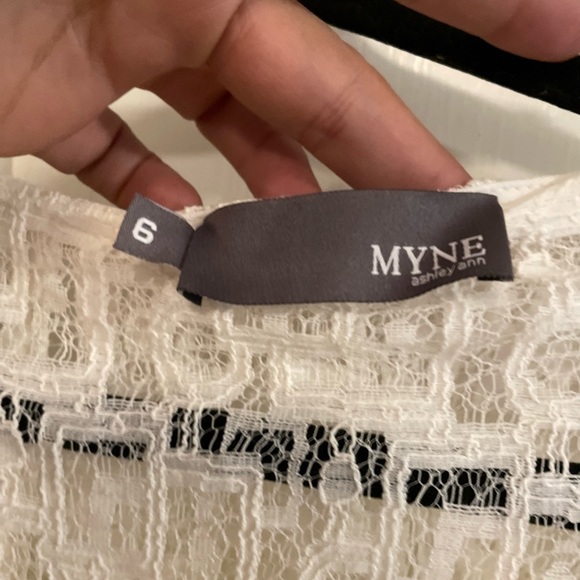 Myne white lace womens dress size 6 - Picture 2 of 4